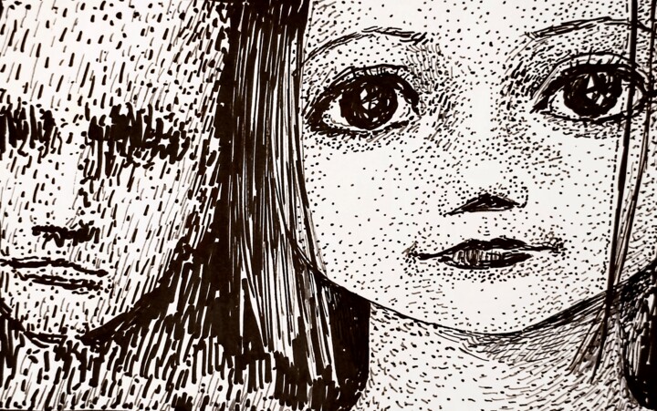Lurking Drawing, 5.9x8.3 in