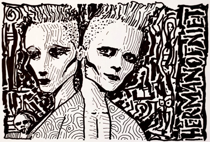 Hermanofniet Drawing, 5.9x8.3 in