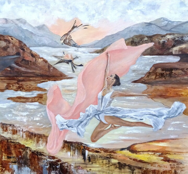 Dance in the Sunrise 绘画, 27.6x29.5 in