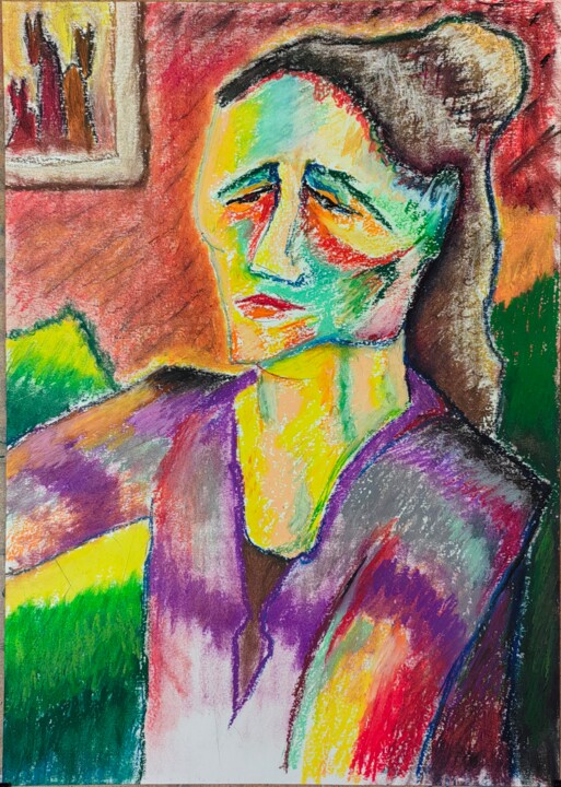 Woman's portrait 绘画, 15.8x11.8 in
