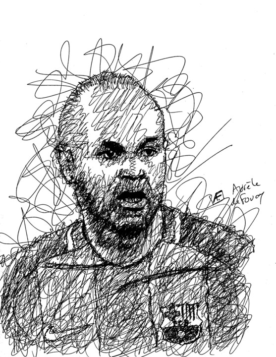 Andrés Iniesta Lujan Desenho, 11,7x8,3 in