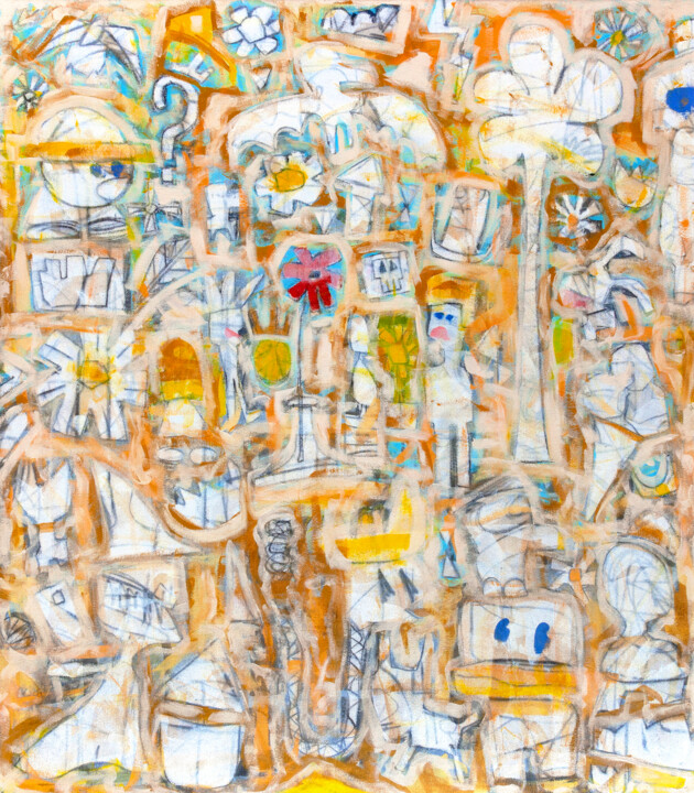 Welcome! Our garden is open all year round 绘画, 56.7x49.2 in