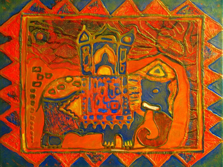 RED ELEFANT 绘画, 17.7x23.6 in