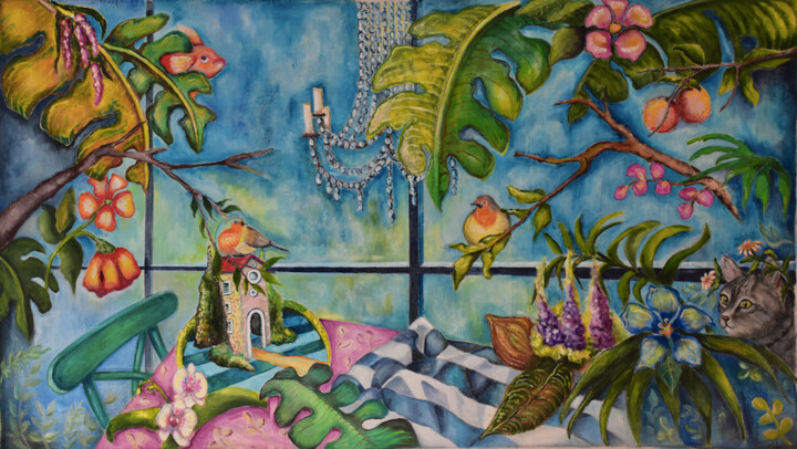 绘画,  33.5x63 in 