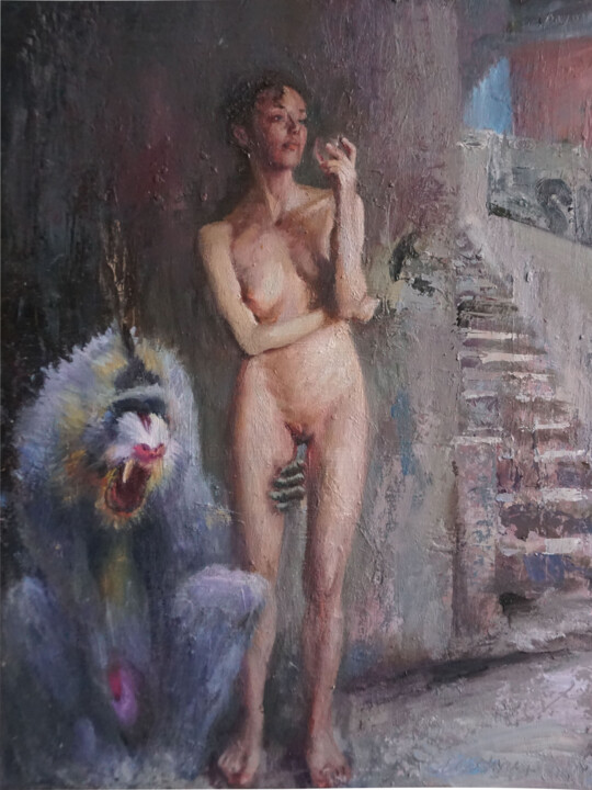 Conte de fées 绘画, 15.8x11.8 in
