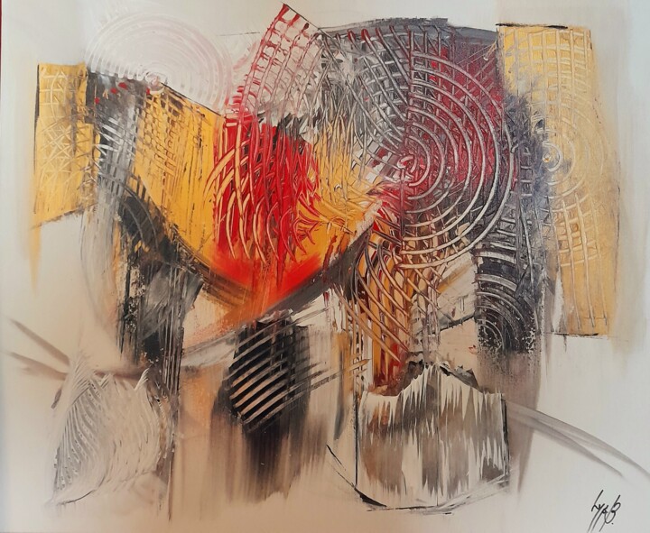 Peinture intitulée ""Tribal"" par Lys B., Œuvre d'art originale, Acrylique Monté sur Châssis en bois