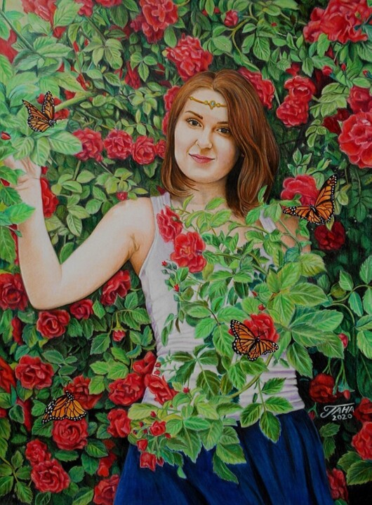 Roses Рисунок, 17,1x12,6 in