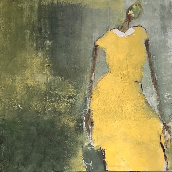 Jeune fille africaine deuxième. Pittura, 39,4x39,4 in