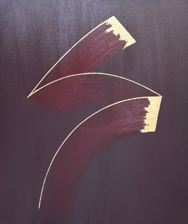 Malerei mit dem Titel "ELEGANCE No. 1" von Antje Jahn, Original-Kunstwerk, Acryl Auf Keilrahmen aus Holz montiert