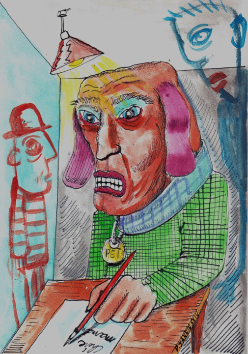 Plutonium en vacances Tekening, 11,7x8,3 in
