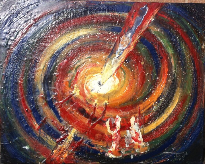 The solar explosion, Schilderij, 24x29,9 in