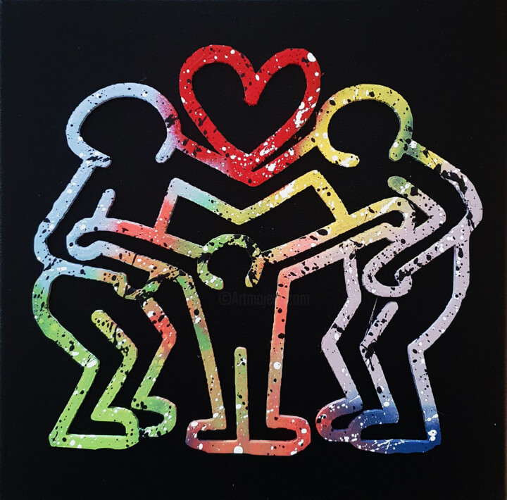 "Spaco Love Ado Hari…" başlıklı Tablo Spaco tarafından, Orijinal sanat, Akrilik Ahşap Sedye çerçevesi üzerine monte edilmiş