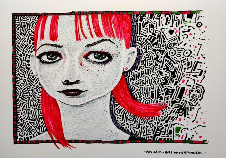 Tekening,  8,3x11,8 in 