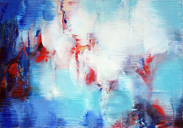Painting titled "-abstract......" by Konstantin Grabowski, Original Artwork, Acrylic Mounted on Wood Stretcher frame