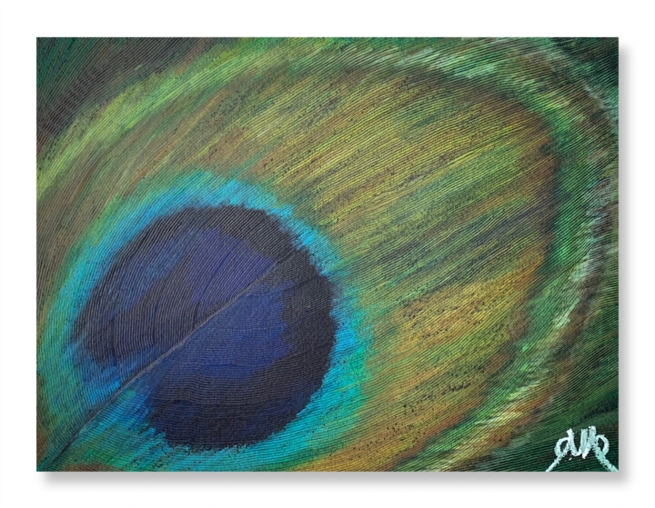 Painting titled "Belles plumes de pa…" by Wenping Qian, Original Artwork, Pastel