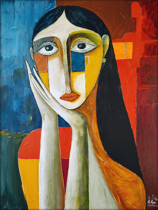 Peinture intitulée "Echoes of Expressio…" par Alexander Aksyonov, Œuvre d'art originale, Acrylique Monté sur Châssis en bois