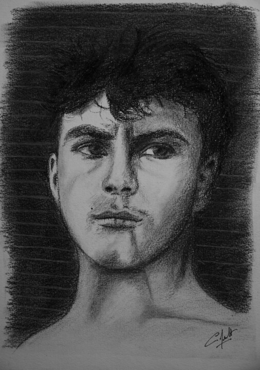 Dark portrait 图画, 12.6x9.5 in