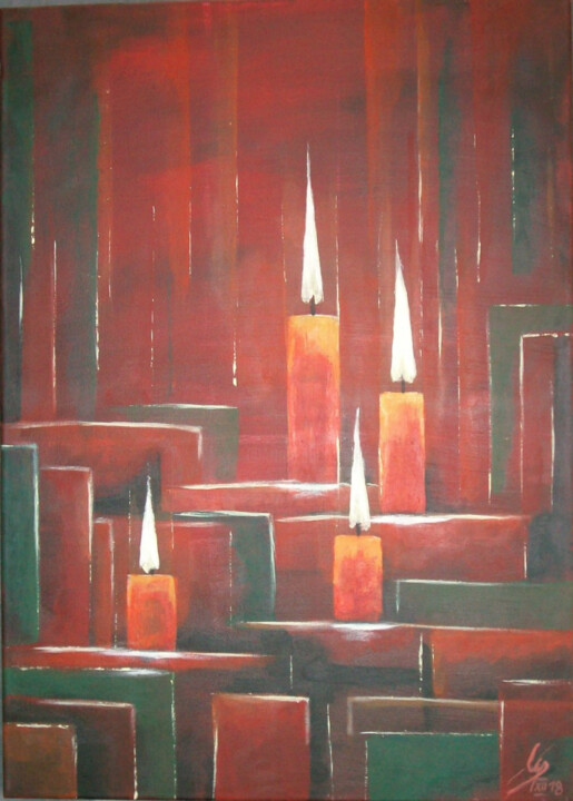 Kerzen 绘画, 27.6x19.7 in