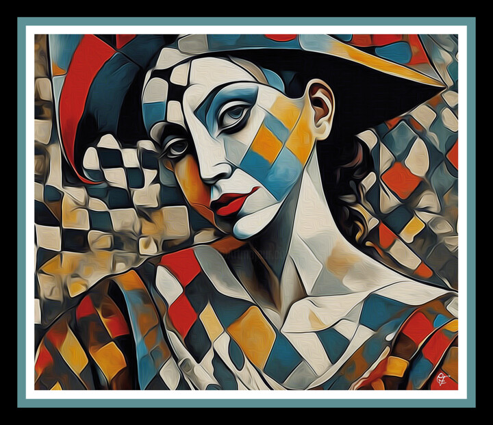 Digital Arts titled "Arlequine 01" by Christian Fritz Garett, Original Artwork, Digital Painting