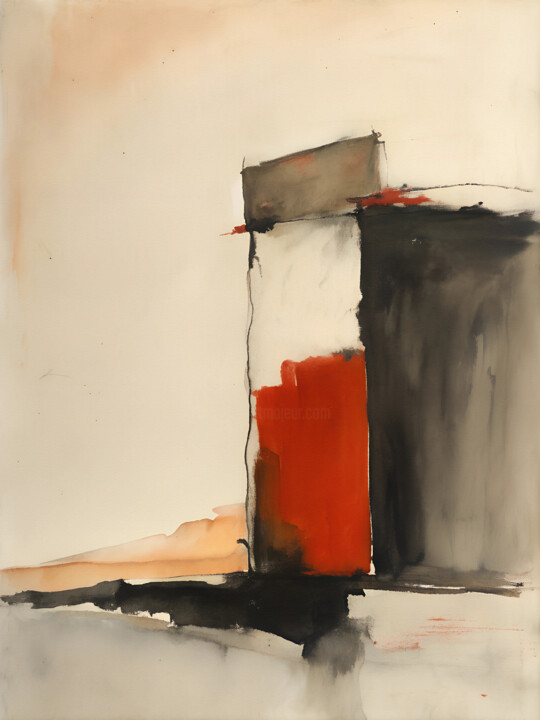 Digital Arts titled "Abstract Structure" by Miguel Bruzual, Original Artwork, Digital Painting