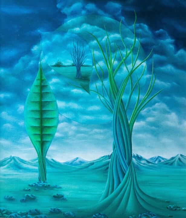 Boom van mysteriën 绘画, 27.6x23.6 in