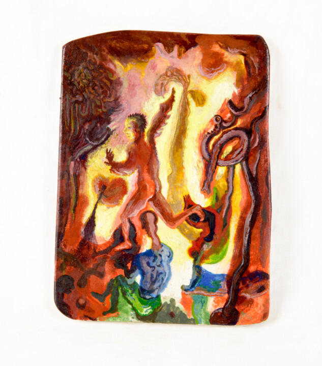Par-dessus la tête Schilderij, 8x5,9 in