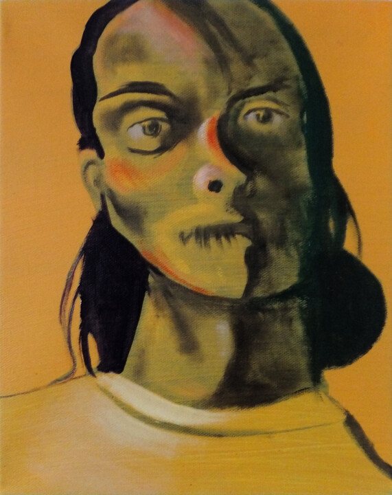 Yellow Portrait 绘画, 12x9 in