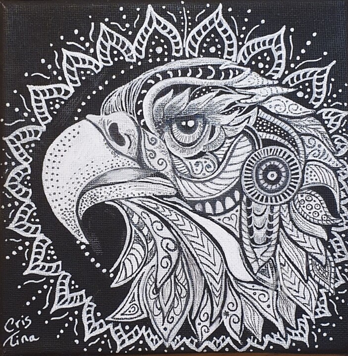 AIGLE MANDALA 图画, 5.9x5.9 in