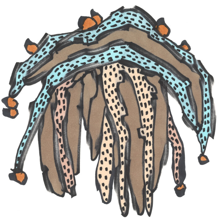 Breath of Roots 2 Drawing, 8.3x8.3 in
