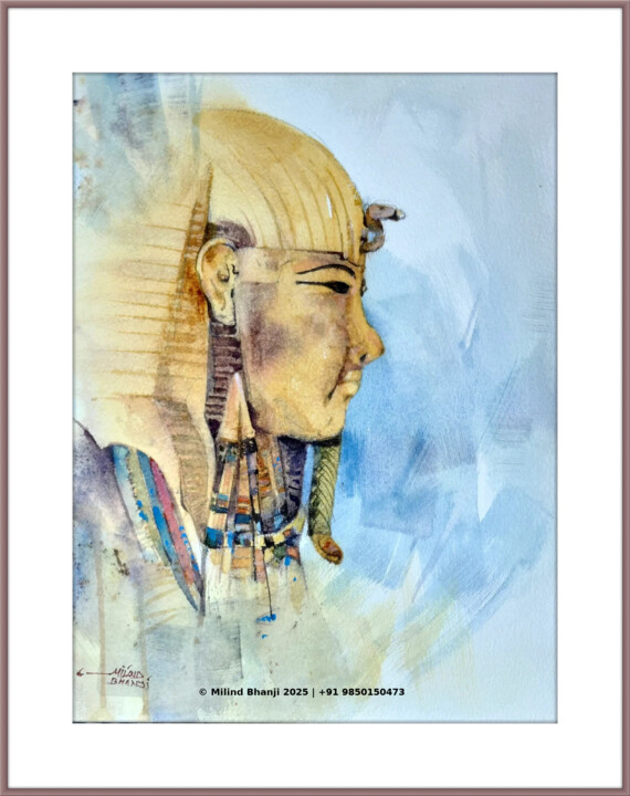 Painting titled "Faroh" by Milind Bhanji, Original Artwork, Watercolor