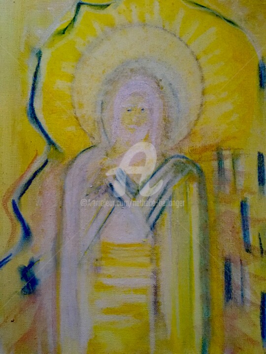 Saint Jean à Patmos 绘画, 15.8x11.8 in