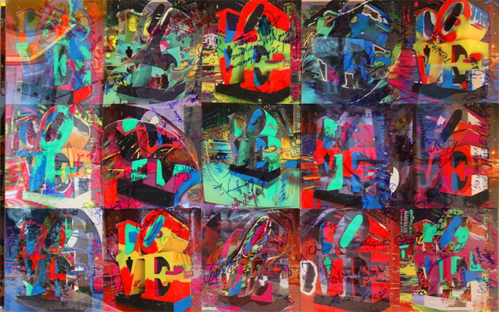 Love Love Love Love 数字艺术, 39.4x63 in