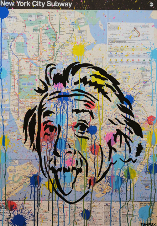 Einstein 绘画, 32.7x22.1 in