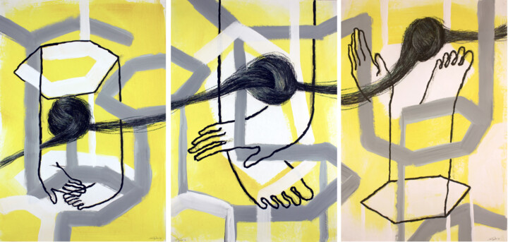 Los Olvidados I 绘画, 37.8x78 in