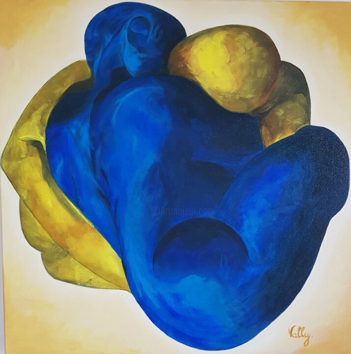L'étreinte Schilderij, 23,6x23,6 in