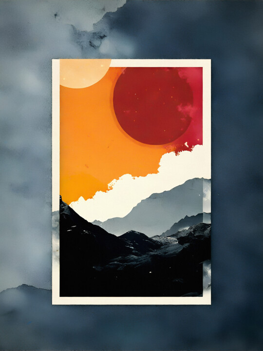 Digital Arts titled "Celestial Window" by Miguel Bruzual, Original Artwork, Digital Collage