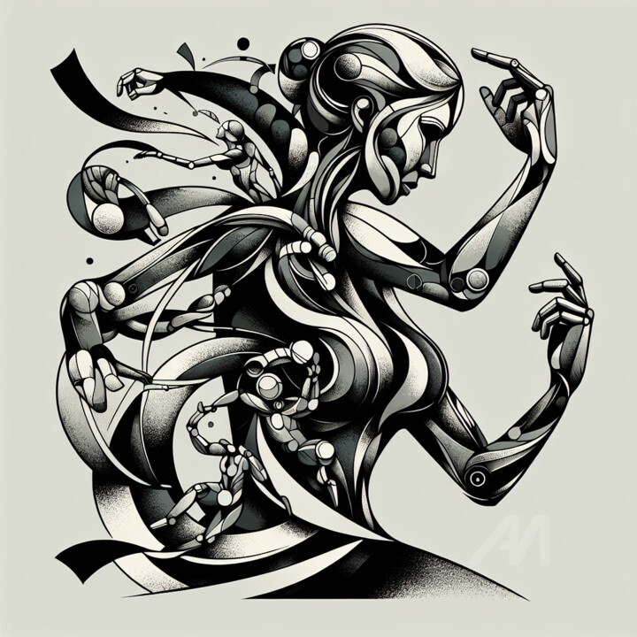Digital Arts titled "Multitasking Betwee…" by Aashish Singh, Original Artwork, Digital Painting