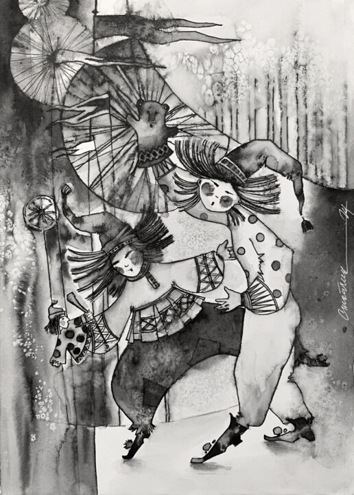 Скоморошины. 图画, 13.4x9.5 in