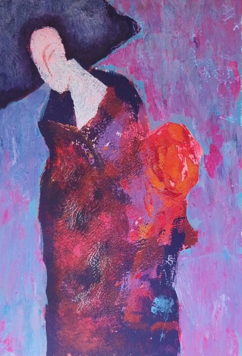 Abstract Geisha 绘画, 11.8x7.9 in