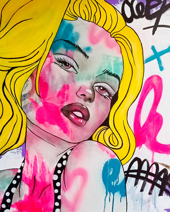 Baby Doll Ali 绘画, 31.9x25.6 in