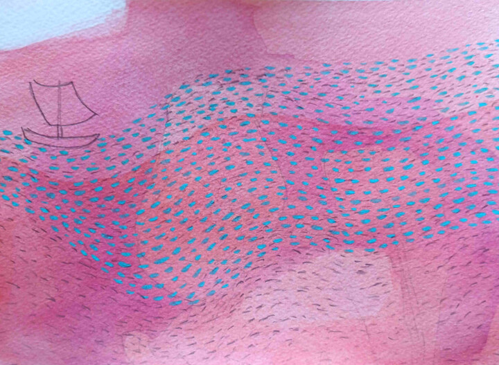 L'estran 6 - Côte de Granit Rose Resim, 7,1x9,5 in