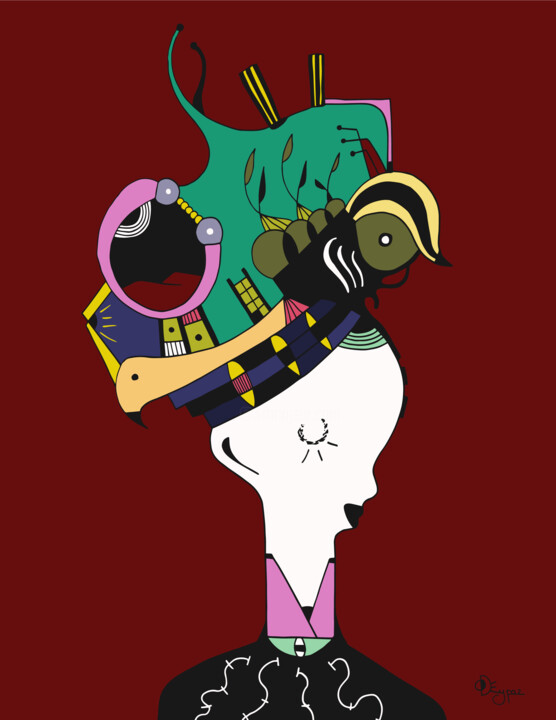 La femme girafe 数字艺术