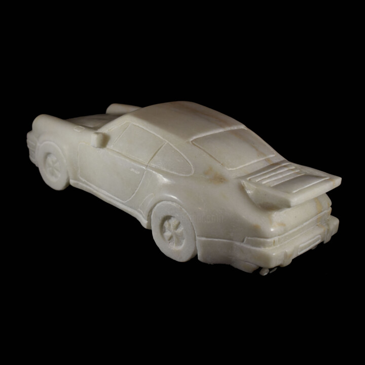 Sculpture titled "Porsche 911" by Rommel Cristina, Original Artwork, Stone