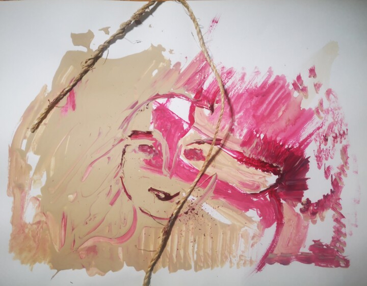 Peinture intitulée "C'est moi !" par Abricodéal Îles, Œuvre d'art originale, Acrylique