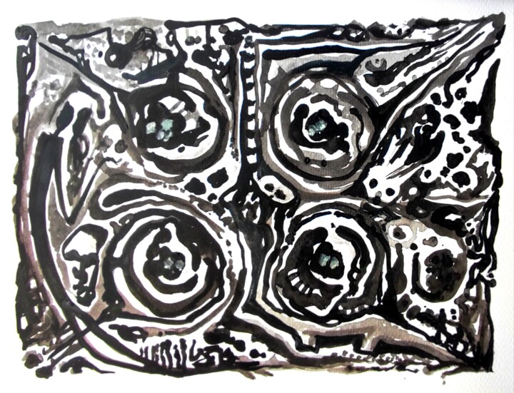 A bunch of babies 绘画, 5.9x7.9 in