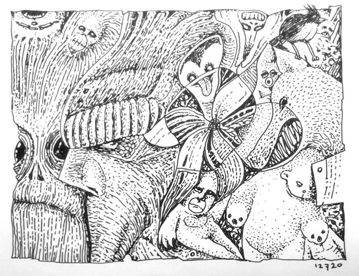Infinity Zoo Toothless and Harmless 图画, 5.9x7.9 in