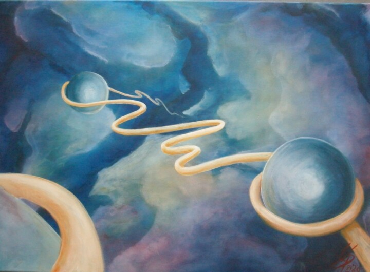 Mit Abstand verbunden 绘画, 27.6x39.4 in