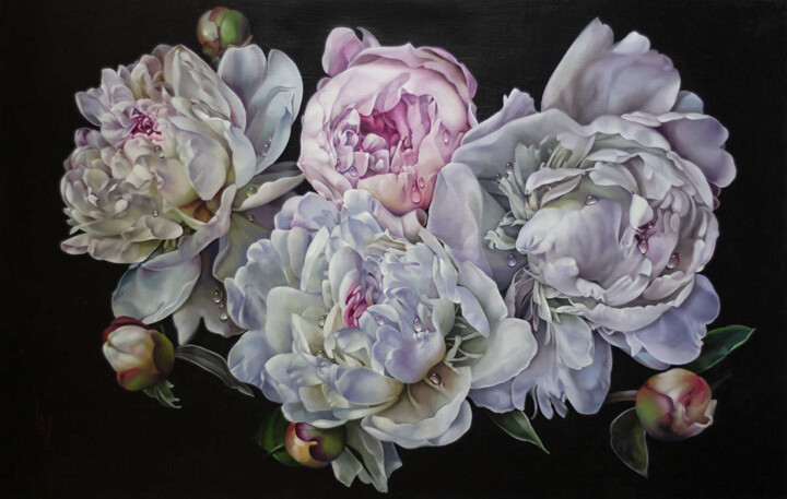 Fresh Flowers 绘画, 39.4x55.1 in