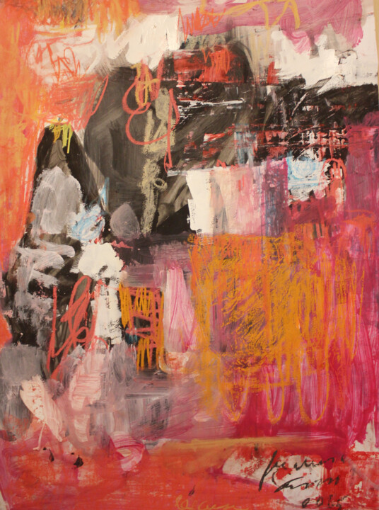 Painting titled "Magnetic north" by Giovanna Crescenzi, Original Artwork, Acrylic