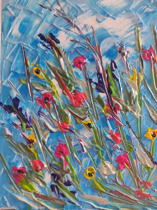 Prairie au printemps Tablo, 15,8x11,8 in